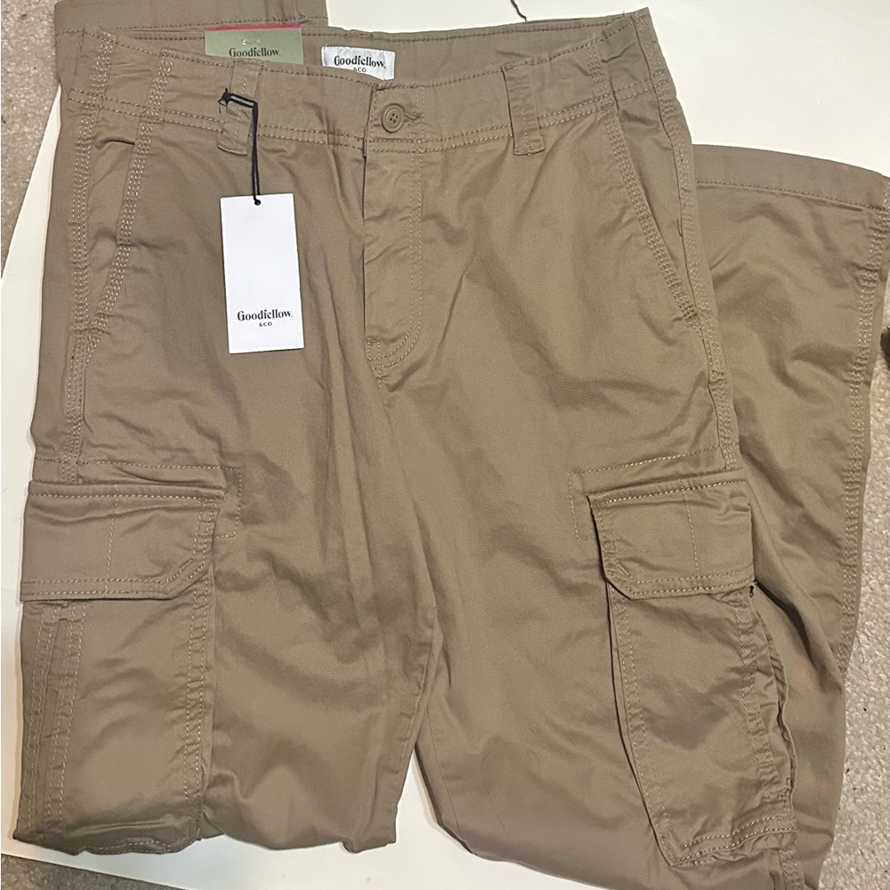 Goodfellow & co. Cargo Pants Tan Men's Size 30 x 32 NWT
